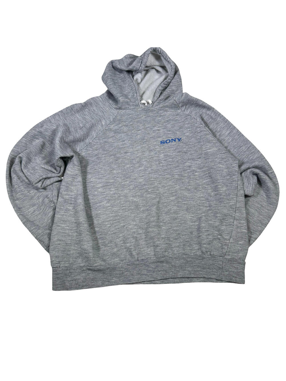 Sony Gray Hoodie with Blue Logo Print - Size XL